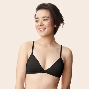 Lulalu Luna Wireless Microfiber T-Shirt Bra - Removable Pads - Comfortable, Soft Microfiber