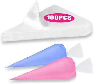 Piping Bags, Pastry Bags 18 Inch 100 count, Disposable Icing Piping Pastry Bags For Cookie/Cake Decorating Supplies, Anti Burst And Non-Slip Thicken Cake Decorating Bags