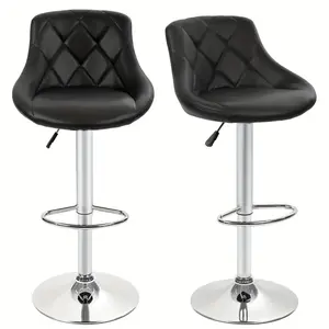 Counter Height Bar Stools Set of 2,Barstools Swivel Stool Height Adjustable with Back PU Leather Kitchen Counter Stools Dining Chairs bar stool Furniture Design Modern