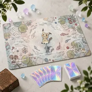 Mimikyuu Playmat, Playmat Anime Desk Mat Mousepad Trading Card Game Mat
