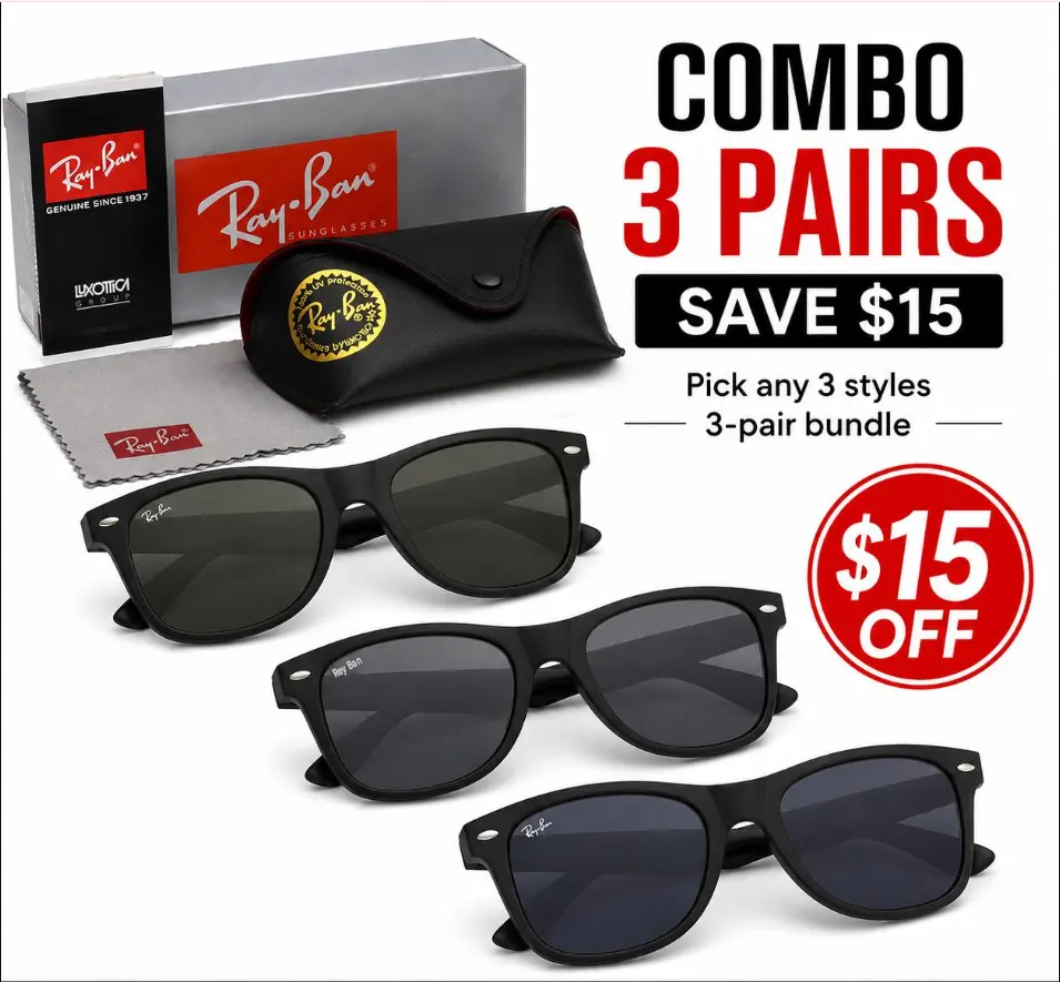 Ray-Ban Black Polarized Sunglasses Glossy Frame with UV400 Lens Protection for Men & Women