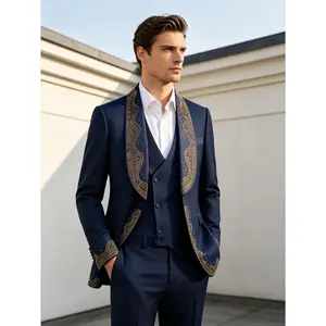 Two-Tone Rhinestone Tuxedo Set, For Men Who Want Details Without Flash