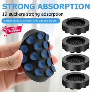4Pcs New Suctions Universal Anti Vibration Feet Pads Washing Machine Rubber Foot Mat Silent Refrigerator Foot Pad Lifting Base Refrigerator Accessories