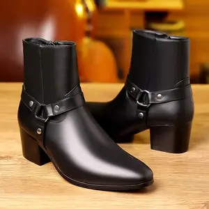 PU Men's Boots with Buckle - Quick Delivery & Big Size Options