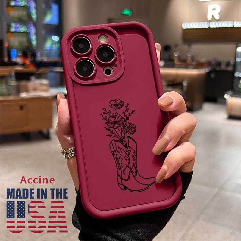 Phone Case Compatible for iPhone 16 15 14 Pro Max 13 12 11 XR XS Plus E Western Cowboy Boots Pattern TPU Lens Protection Durable Soft Cover Gift Phone Case Compatible for iPhone 16 15 14 Pro Max 13 12 11 XR XS Plus E Western Cowboy Boots Pattern TPU Lens Protection Durable Soft Cover Gift