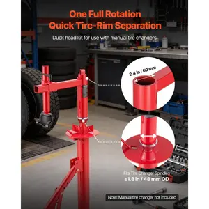 Summervibes VEVOR Manual Tire Changer Duck Head Kit with Silver Cone, Fit for 16 - 21 Wheels, Heavy Duty Manual Tire Changer Duck Head Adapter Kit, Mounting and Demounting Tool for Most Cars, SUVs, Trucks, ATVsVEVOR Super Brand Day