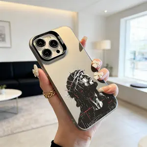 Case for iPhone 17 16 Pro Max 15 Plus 14 13 12 11  Air XS XR E Trendy Letter Cross Pattern Anti-Scratch Military-Grade Drop Protection Slim Cellphone Cover