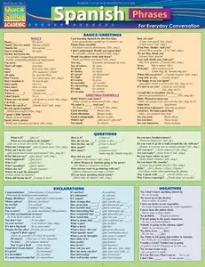 Spanish Phrases: Quickstudy Laminated Reference Guide -- Joseph Levi, Poster