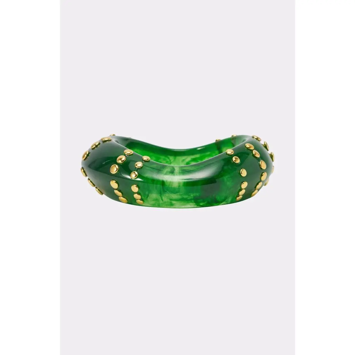 COOL GIRL STUDDED BANGLE IN GREEN