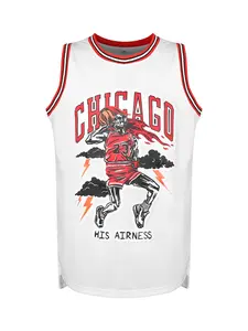 Men's Contrast Binding Skeleton Basketball Player Graphic & Figure Patched  Basketball Jersey, Loose Casual Comfy Breathable Round Neck Sleeveless  Basketball Training Jersey for Men, Basketball Clothing for All Seasons