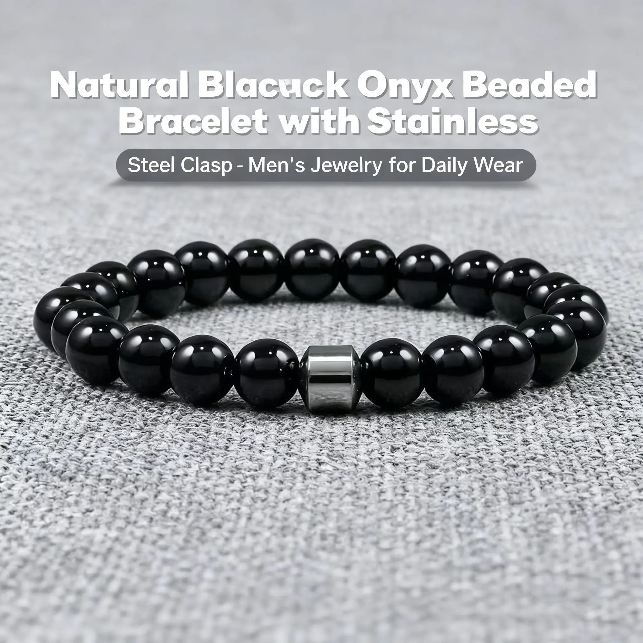 Universe Black Lava Stone Beads Bracelet for Men & Women Anxiety Relief Everyday Wear Simple Elegant Design Perfect for Sports Gifting, Jewelry Bracelet, Bracelet Band