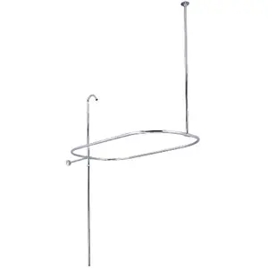 Kingston Brass CC10401 Oval-Shape Shower Riser With Enclosure - Polished Chrome