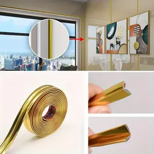 Self-Adhesive Caulking Strip - Waterproof Wall Sealing Tape, Easy to Install Decorative Trim Tape, Corner Edging Border for Home, Hotel, Living Room and Interior Decor