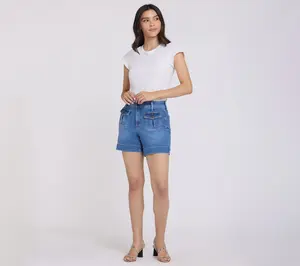 NYDJ Berkyn Relaxed Front Button Flap Pockets Shorts