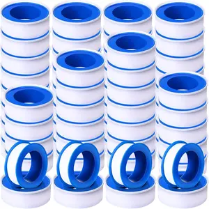 PTFE Tape 1/2 x 520 Inches Plumbers  Sealant Plumbing Tape for Shower  Repairing Water Pipe Sealing(White,100 Rolls)