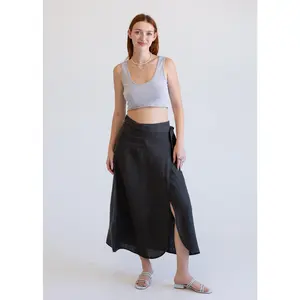 Linen Wrap Skirt