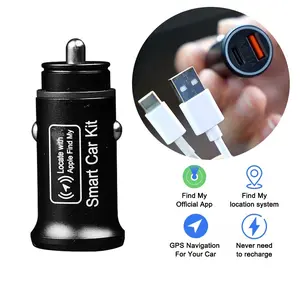 Car Charger GPS Locator Tracker, 20W USB Phone Charger, Fast Charging Type C QC3.0 for iPhone Find My Apple Official APP(Only Fit For iPhone) Smart Car Charger