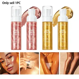 Smooth Texture Hydrating Shimmer Glitter Body Oil Shimmering Body Makeup Waterproof Formula Non Greasy Non Sticky Suitable For Face And Full Body