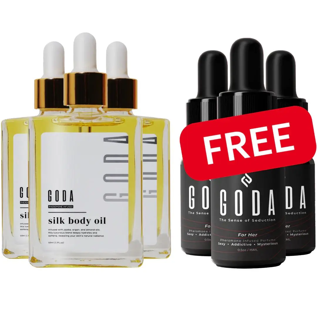 GODA Silk Body Oil - 1.79L oz Lightweight Scented Formula with