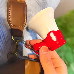 Mini Loudspeaker Keychain, Creative Book Bag Hanging Decoration, Mobile Phone Chain Accessory, Portable Handheld Speaker, Keychain For Bags