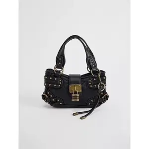 Ladies' handbag 2026 Summer New style rivet retro street motorcycle bag mini crossbody bag Mobile phone bag Women's bag