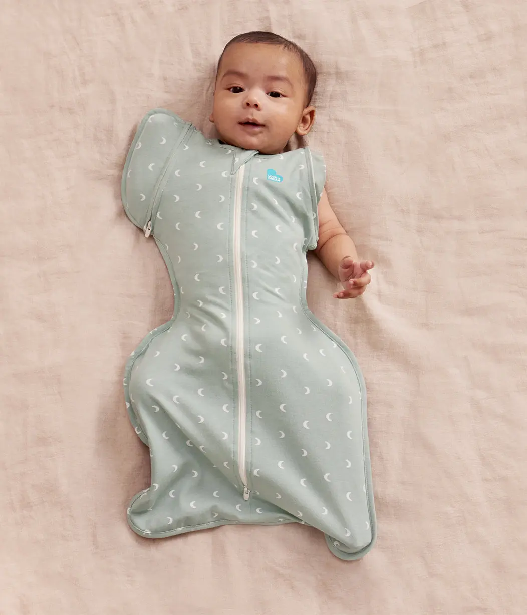 Swaddle Up™ Early Roller 2-in-1 Transition Bag 1.0 TOG Cotton Olive Moon