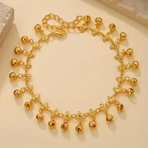 Women’s Bohemian Beach Anklet Retro Bell Pendant Adjustable Summer Foot Decor