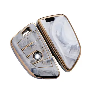 BMW Key Fob Cover, Soft TPU Case Compatible with BMW 2 5 6 7 Series X1 X2 X3 X5 X6 Remote/Smart Key