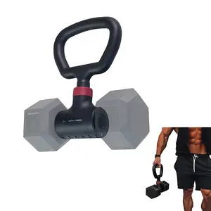 Adjustable 200 lb Capacity Dumbbell Converter - Convert Dumbbells to Barbell Set and Kettlebell for Home Fitness - Up to Weight Lifting