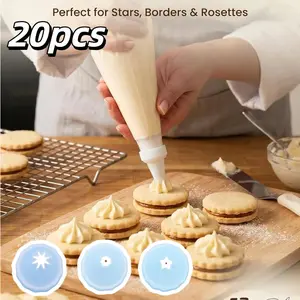 20 Plastic Piping Tips for DIY Phone Case Accessories, Realistic Cream Gel Piping Tips, Perfect for Crafting and Decoration