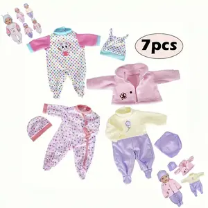 7 Pcs Adorable Reborn Doll Clothes Fit For 10-13 Inch Reborn Doll Clothes  Handmade Reborn Dolls Outfits With Fashionable Design (Without Doll)