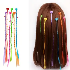 12pcs Hair Extensions with Coloured Hair Clips, Hair Styling Accessories for Kids and Teenage Girls, Ideal Gift Choice