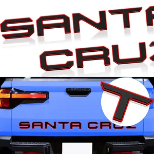 Tailgate Inserts Letters Compatible for 2022 2023 2024 2025 Santa Cruz 3D Raised & Strong Adhesive Decals Letters Rear Emblem Decal Sticker