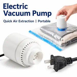 Electric Vacuum Pump for Storage Bags EU US Plug Portable Air Compressor Clothes Blankets Space Saver Home Travel Organizer