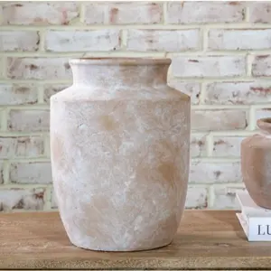 11.75"H CLAY COLUMN VASE