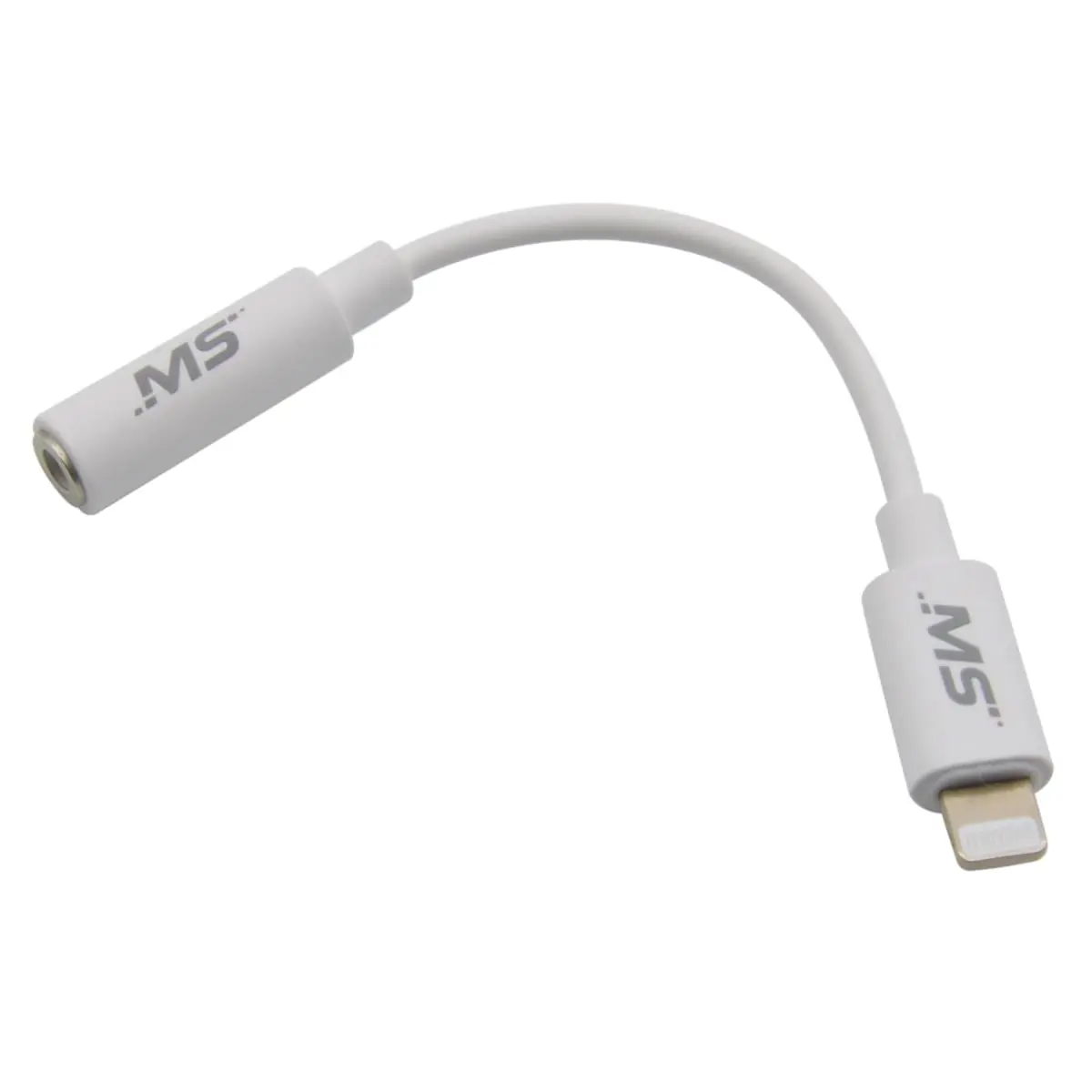MobileSpec MB12280 Lightning to 3.5 mm Audio Adapter - 5 in. Aux Cable for iPhone iPad & iPod - Lightning to Headphone Jack Converter - White