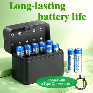 Game-Changer Alert: 10pcs 500mA AA Titanium Lithium Battery Kit with Exclusive Charging Station | Long Cycle Life