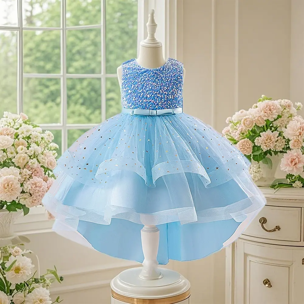 used alfred angelo bridesmaid dresses Sophie & Lucas Girls Sleeveless Turquoise Summer Garland Dress main image 0