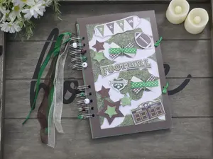 Handmade Sports Photo Album Journal - 30 Photo Capacity, Coordinated Page Colors, Protective Cover, Perfect for Memories & Keepsakes