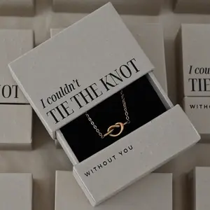 Tie the Knot Jewelry Box with Necklace, Bridesmaid Proposal, Bridesmaid Gifts