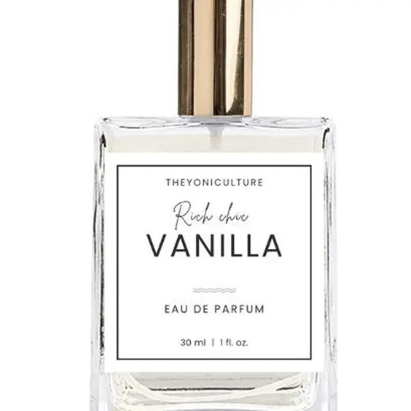 Vanilla- Rich Chic  Vanilla Bean parfum perfume EDP spray creamy sweet vanilla forward scent profile 1oz/30ml Top: Top - Sweet, Creamy, Milky, Dairy Middle - Coumarin, Caramel Bottom - Vanilla