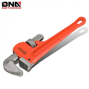 Pipe Wrench - 1-3/4 in. Jaw Opening Steel Wrench w/ Non-Slip Handle, Durable Enamel Finish
