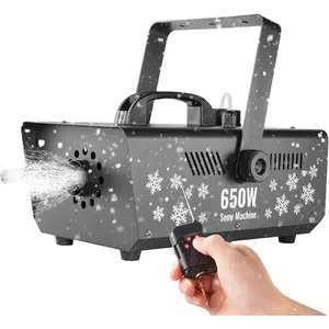 VEVOR Snow Machine, 650W Wireless Remote Control Snow Maker Machine with 1L Tank High Output Portable Premium Artificial Snowflake Machines for Christmas Holidays Parties Wedding Stage Effect