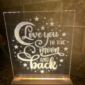 Love You to the Moon and Back warm led light