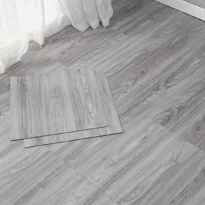Self-adhesive 24-piece wall sticker, vinyl floor sticker 30x30 cm, peel and stick, waterproof, wear-resistant, grain effect, PVC material, easy to peel and paste for home decoration in the bedroom and living room