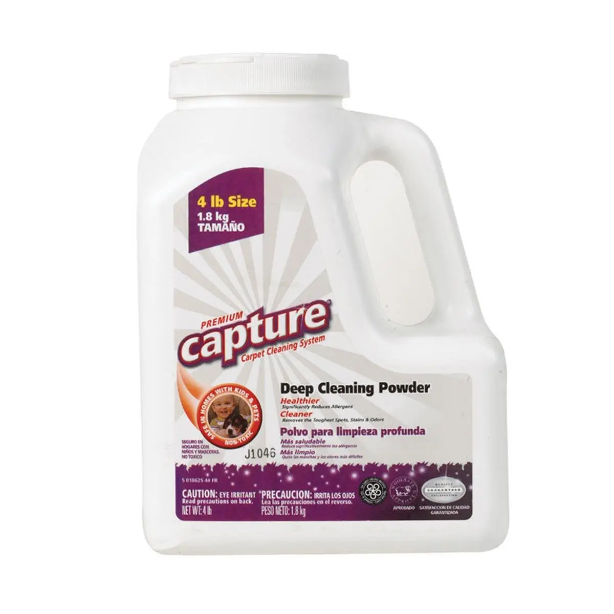 Capture Premium Carpet Cleaner Powder - 4.9 lbs Concentrated Household Cleaner Container, Home Supplies