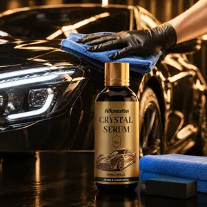 Car Ceramic Crystal Coating Serum 100ml Auto Paint Protection Polish Spray Gloss Enhancer Anti-Scratch Hydrophobic Kit with Sponge Towel