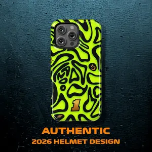 Lando Norris Inspired Helmet Blobs Phone Case 2026, Racing F1 Aesthetic Cover Compatible with iPhone 17, 16, 15, 14, 13, 12, 11, X & Galaxy – check our available sizes.