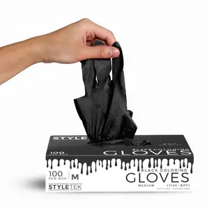 Styletek - Black Powder Free Vinyl Gloves