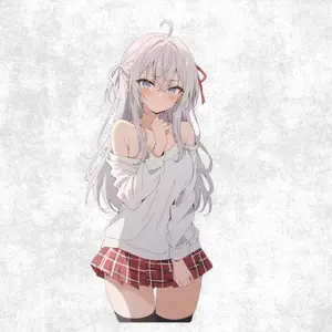 Pretty Anime Figure Alya Wall Sticker Elegant Edgy Standing Posture Picture Decal